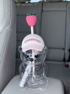 🐻 Starbucks Pink Bearista Glass Tumbler 🐻